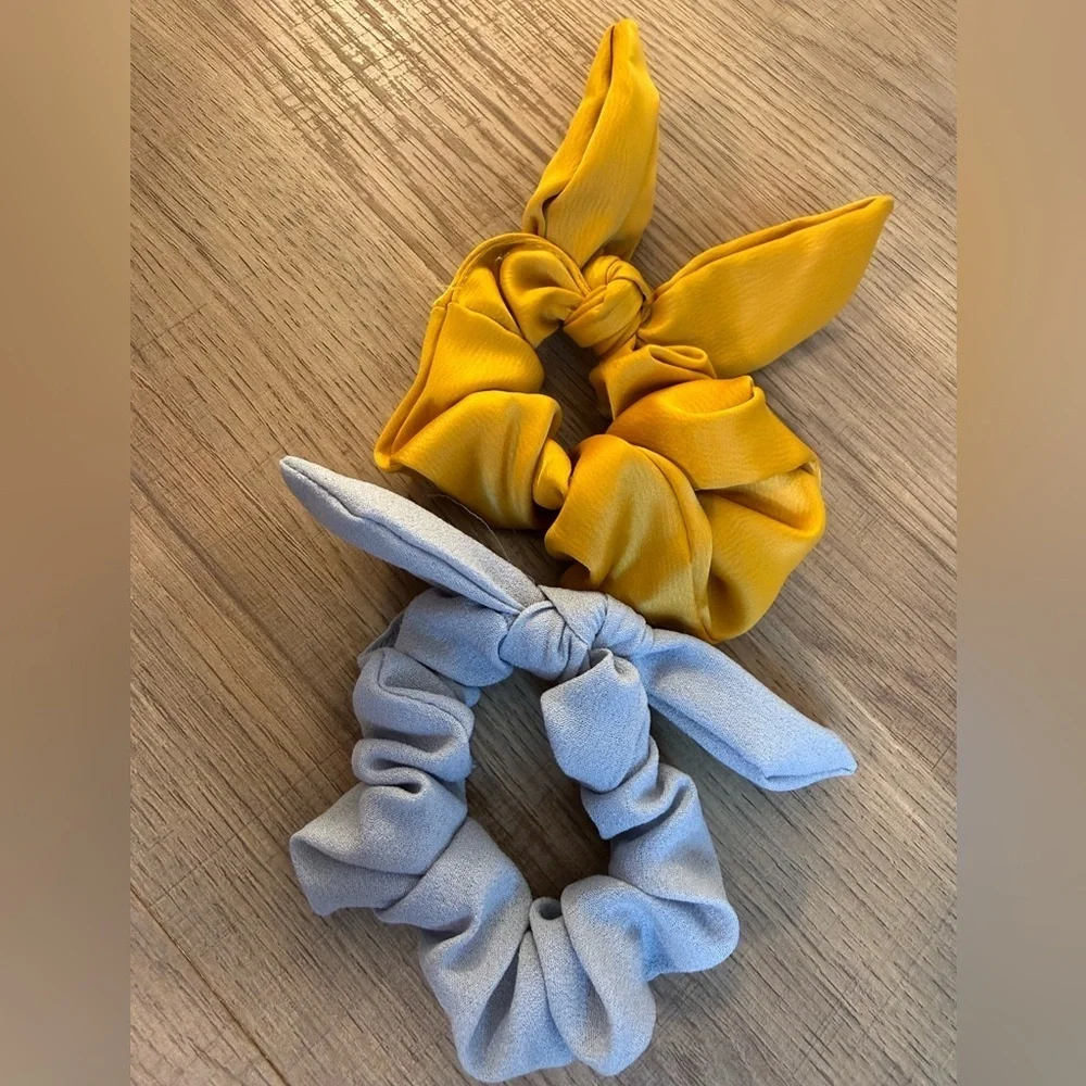 Neutral Hair Accessories Bundle - Scrunchies & Headband (6 pcs)